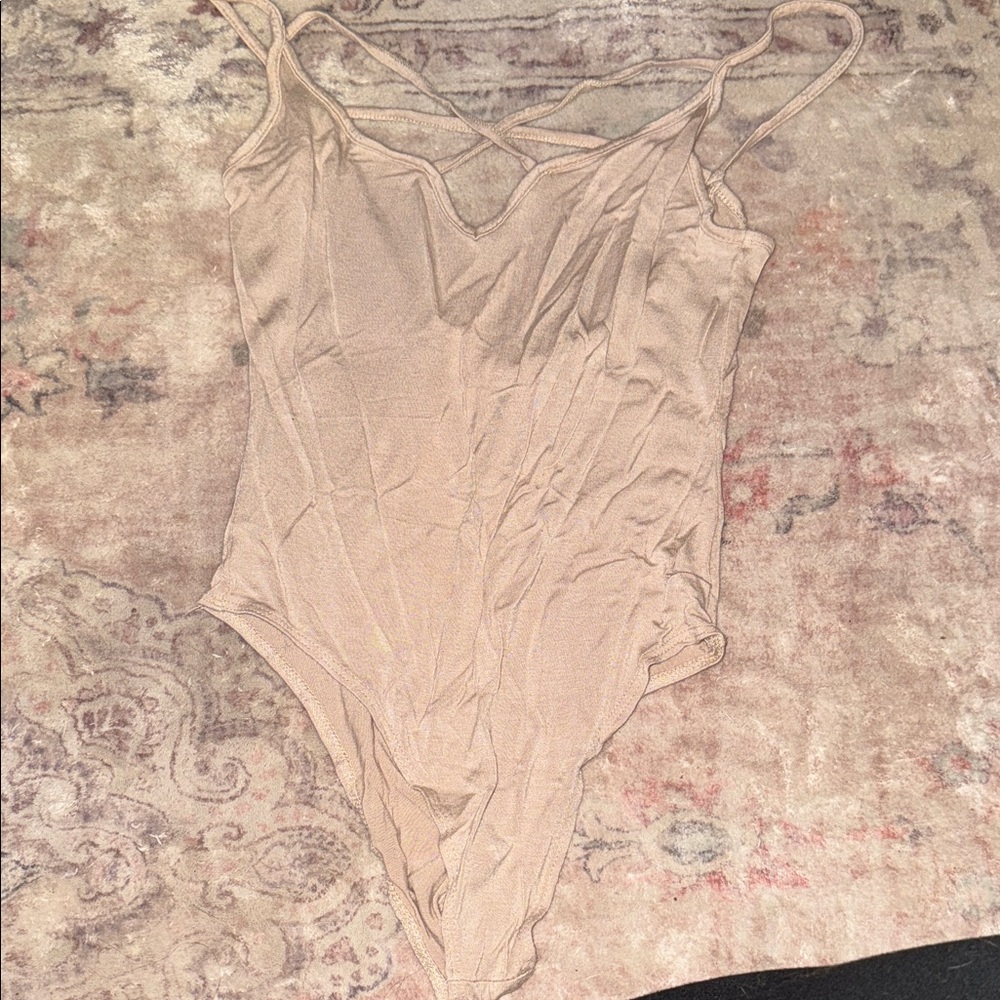 Windsor Beige Spaghetti Strap Bodysuit